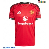 Camisa de Futebol Manchester United Matthijs de Ligt #4 Equipamento Principal 2025-26 Manga Curta